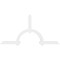 Ekena Millwork Ericson Architectural Grade PVC Gable Bracket, 84"W x 42"H x 2"D x 4"F, 12/12 Pitch GBP084X42X0204ERI00 - alternate 5